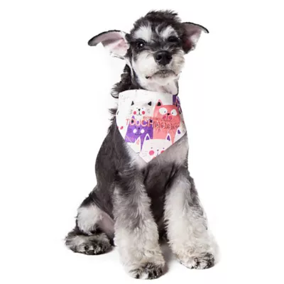 Touchdog Head-Popper Fashion Designer Printed Velcro Dog Bandana - Image 2