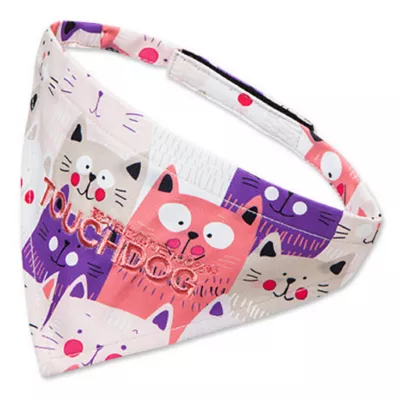 Product Touchdog Head-Popper Fashion Designer Printed Velcro Dog Bandana
