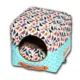 Product Touchdog Chirpin-Avery Convertible and Reversible Squared 2-in-1 Collapsible Dog House Bed