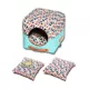 Product Touchdog Chirpin-Avery Convertible and Reversible Squared 2-in-1 Collapsible Dog House Bed