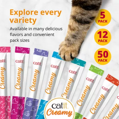Catit Creamy Lickable Salmon Cat Treat - 12 packs - Image 9