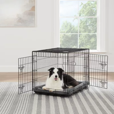Product Top Paw® Double Door Folding Wire Dog Crate with Divider Panel