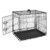 Top Paw® Double Door Folding Wire Dog Crate w/ Divider Panel - Leak Prook Tray; Metal, SM-XL image thumbnail 1