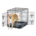 Top Paw® Double Door Folding Wire Dog Crate w/ Divider Panel - Leak Prook Tray; Metal, SM-XL image thumbnail 2