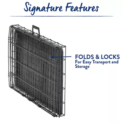 Top Paw® Double Door Folding Wire Dog Crate w/ Divider Panel - Leak Prook Tray; Metal, SM-XL - Image 6