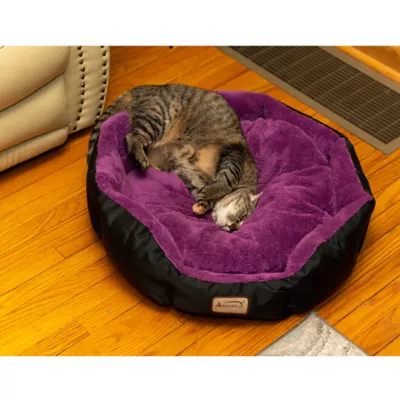 Product Armarkat Large Purple and Black Soft Cat Bed