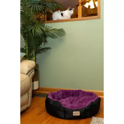 Product Armarkat Large Purple and Black Soft Cat Bed