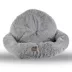Armarkat Extra Large Fluffy Gray Round Cat Bed image thumbnail 2