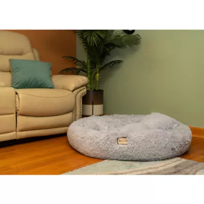 Product Armarkat Extra Large Fluffy Gray Round Cat Bed