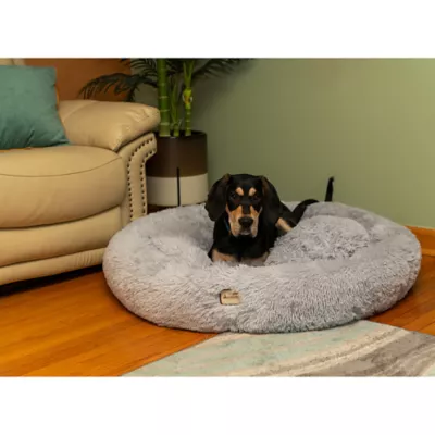 Product Armarkat Extra Large Fluffy Gray Round Cat Bed