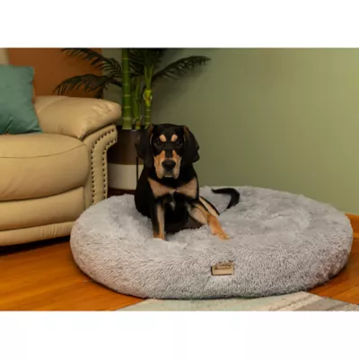 Product Armarkat Extra Large Fluffy Gray Round Cat Bed