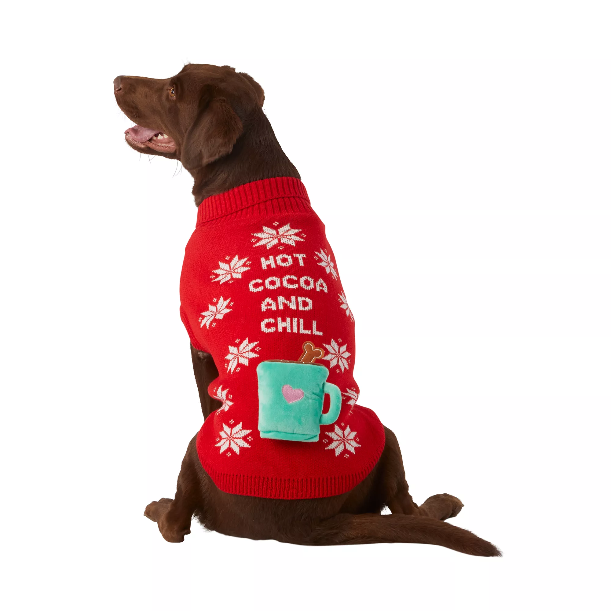 Merry & Bright Holiday Hot Cocoa Ugly Dog Sweater