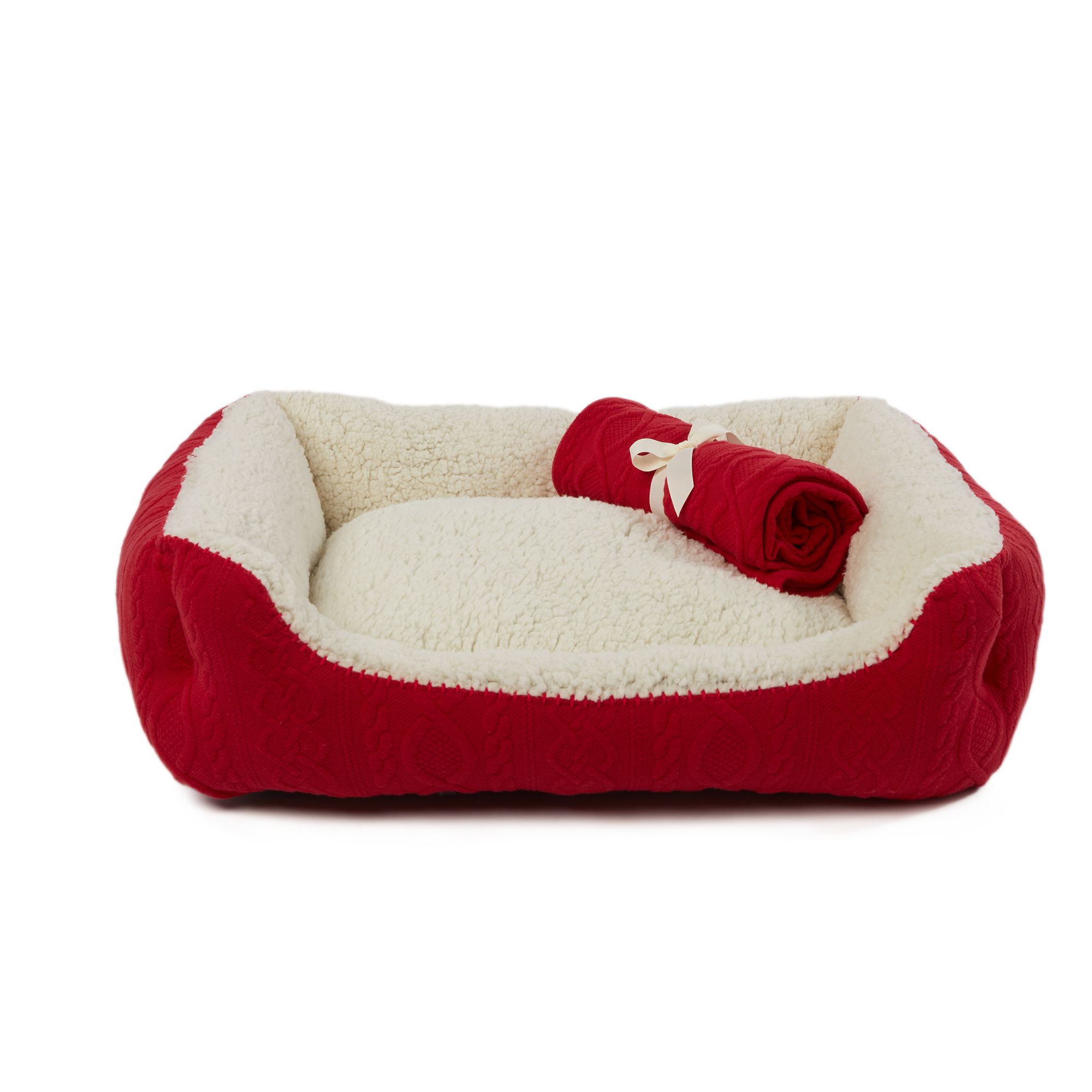 Merry & Bright™ Holiday Sweater Cuddler Dog Bed & Blanket Gift Set