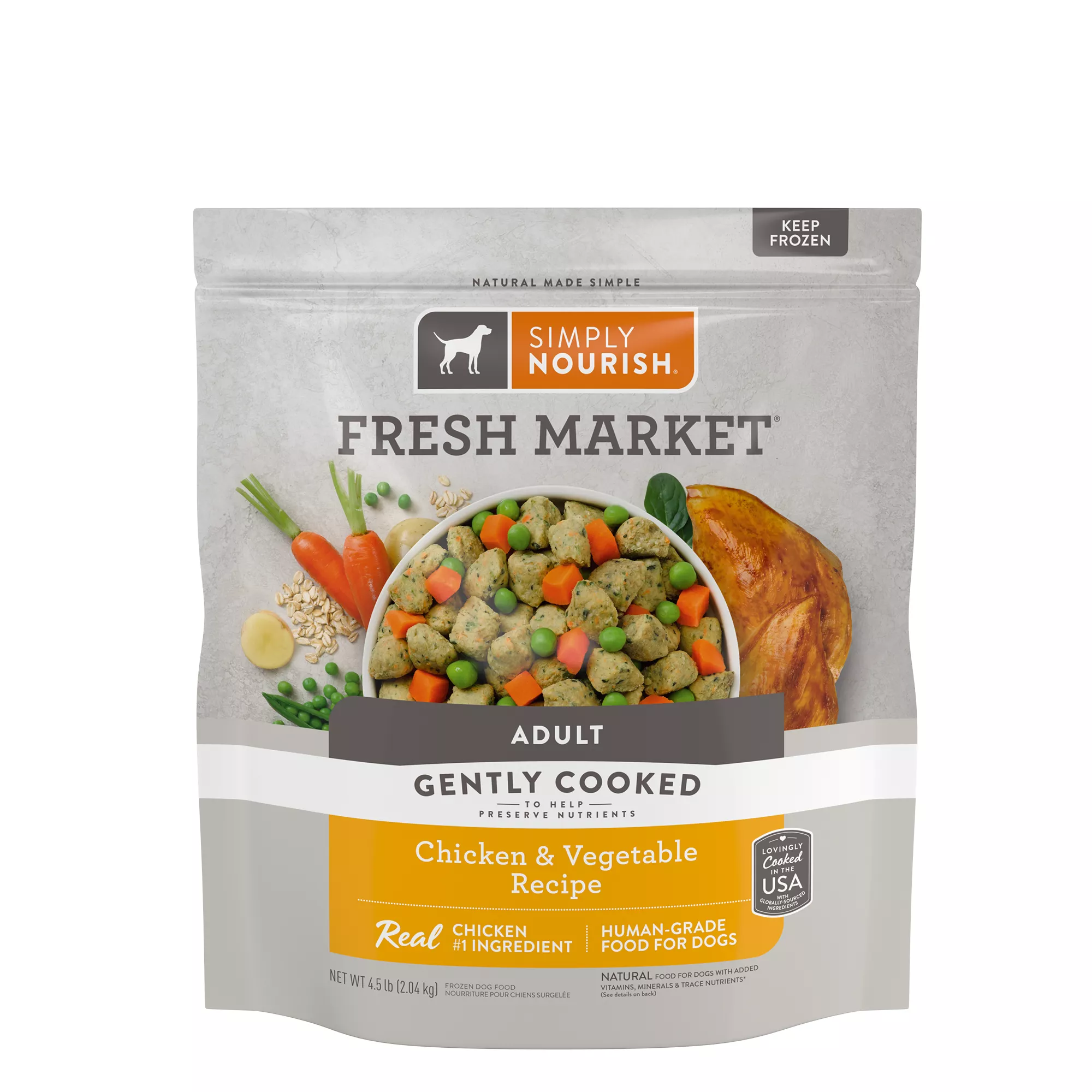 Simply Nourish® Fresh Market Adult Frozen Dog Food - Chicken & Vegetable