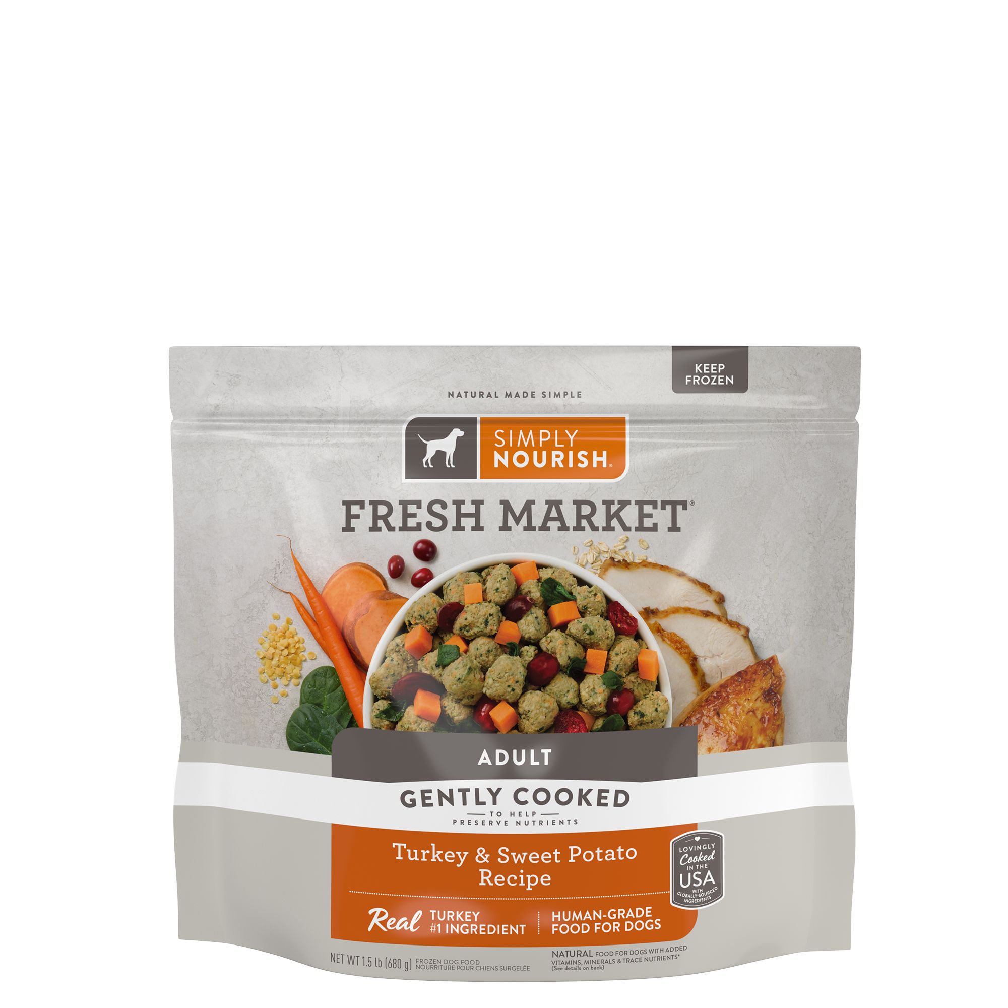 Simply Nourish® Fresh Market Adult Frozen Dog Food - Turkey & Sweet ...