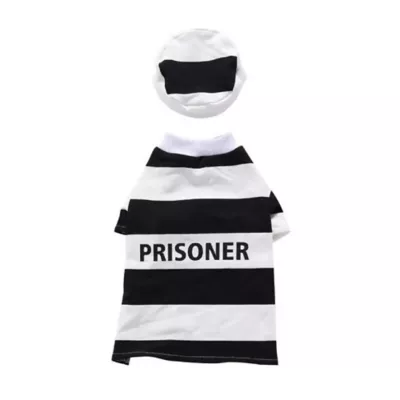Pet Life Halloween Striped Retro Inmate Prisoner Uniform Dog & Cat Costume - Image 5