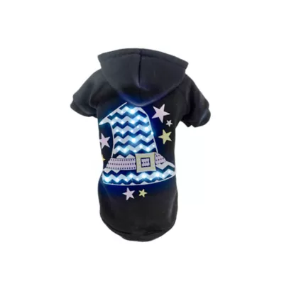 Pet Life Halloween LED Lighting Magical Hat Hooded Dog & Cat Sweatshirt - Image 1