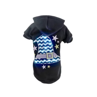 Product Pet Life Halloween LED Lighting Magical Hat Hooded Dog & Cat Sweatshirt