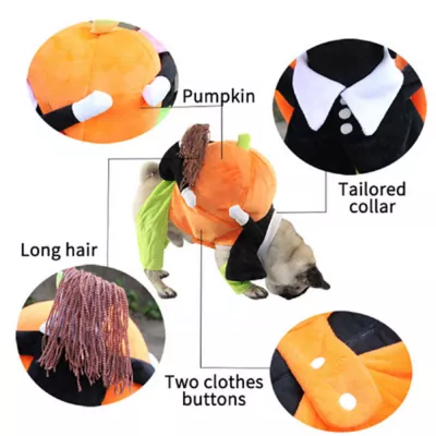 Pet Life Halloween Pumpkin Mon Dog & Cat Costume - Image 3