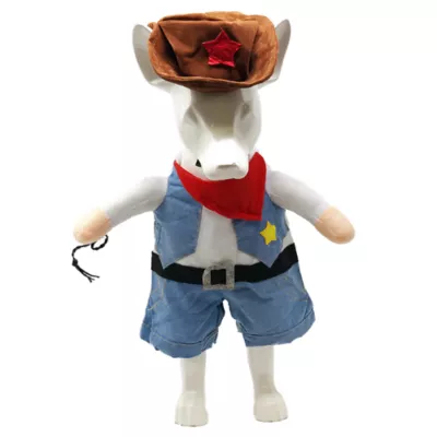 Pet Life Halloween Rodeo Bones Cowboy Dog & Cat Costume - Image 1