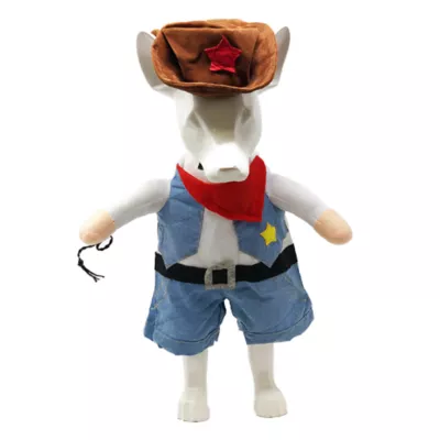 Pet Life Halloween Rodeo Bones Cowboy Dog & Cat Costume - Image 1