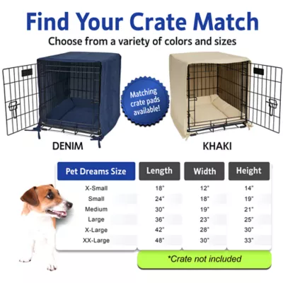 Product Pet Dreams Open Front Dog Crate Cover