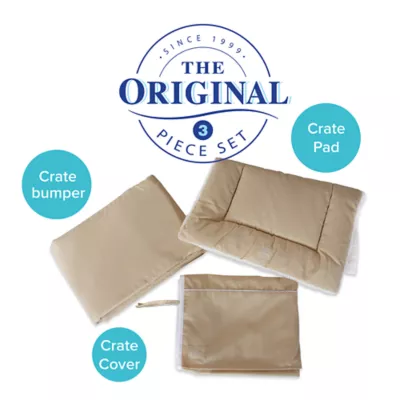 Product Pet Dreams Cratewear Set - Includes Crate Cover, Reversible Crate Pad and Safety Bumper