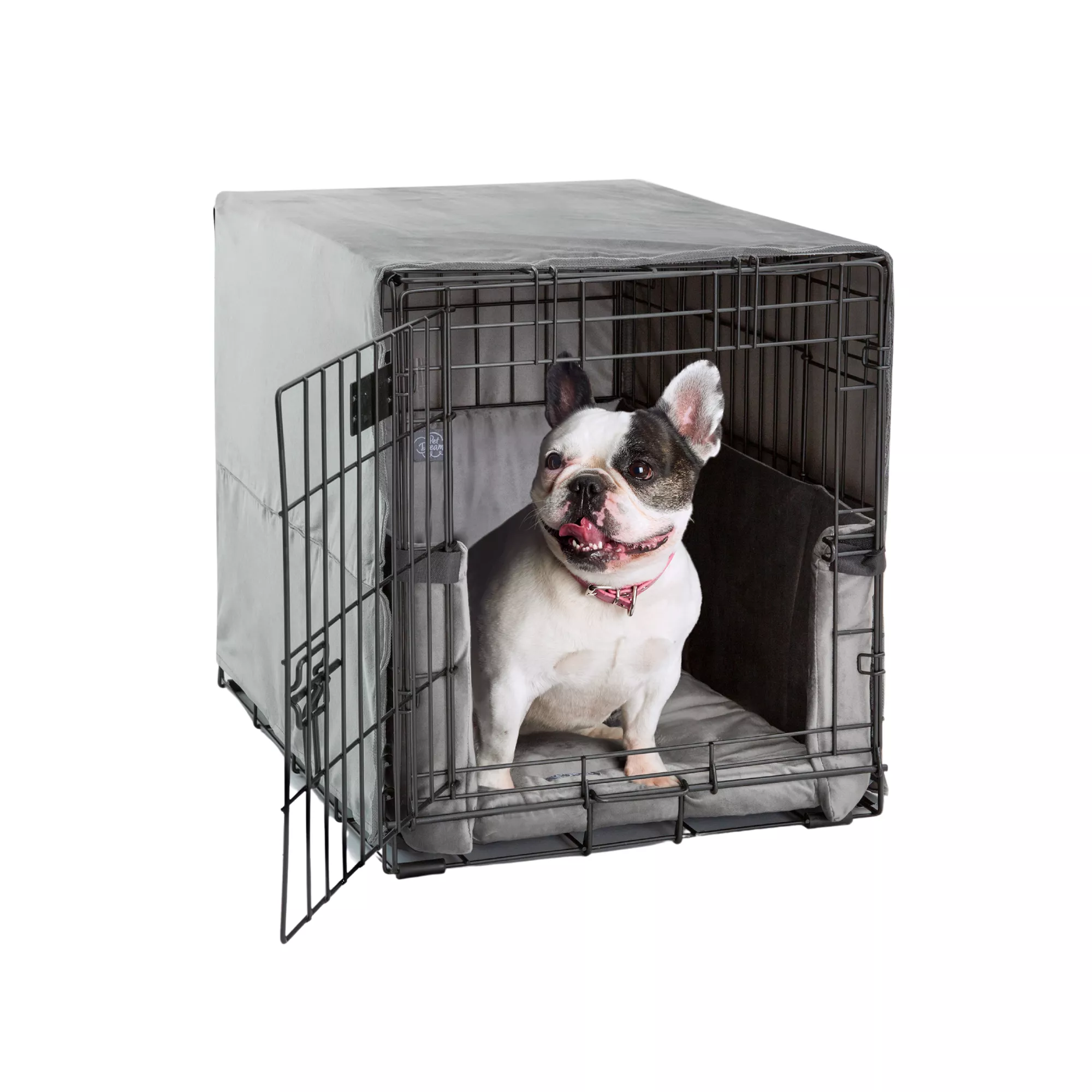 Pet Dreams Cratewear Set - Includes Crate Cover, Reversible Crate Pad and Safety Bumper