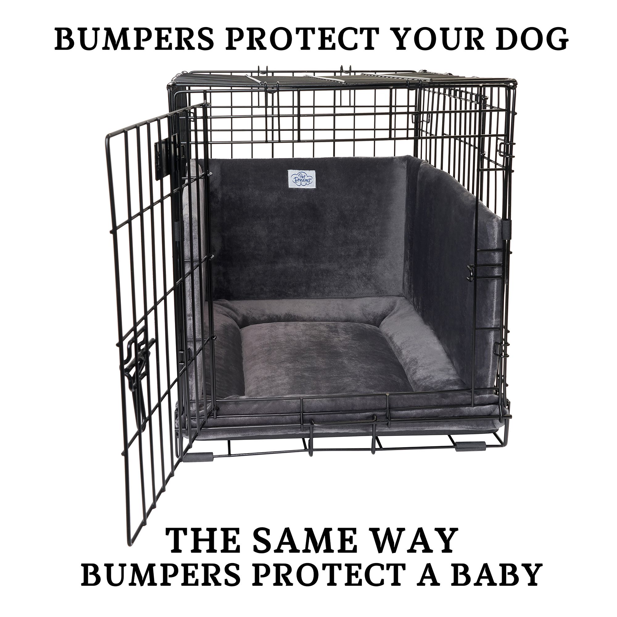 Bumper pads for dog crates best sale