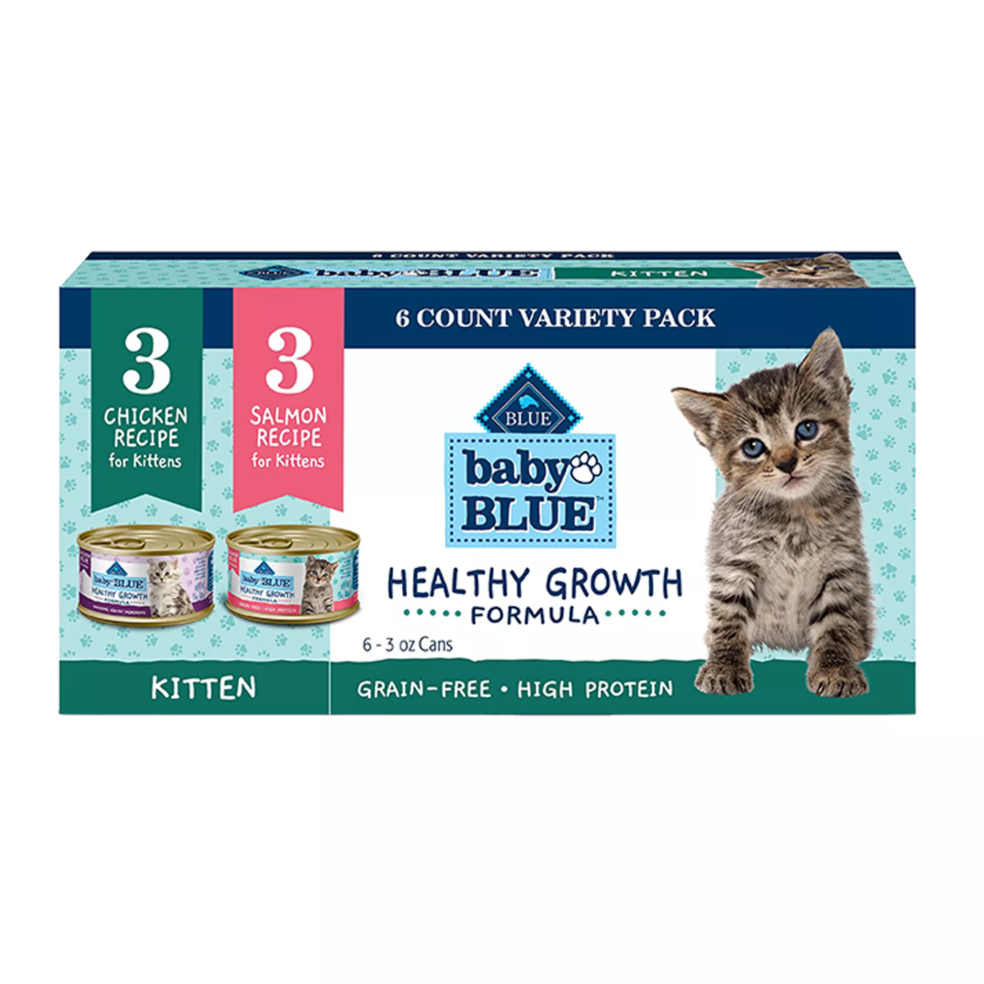 Blue Buffalo® Baby BLUE&trade; Kitten Wet Cat Food Variety Pack - Chicken & Salmon, 6 Count