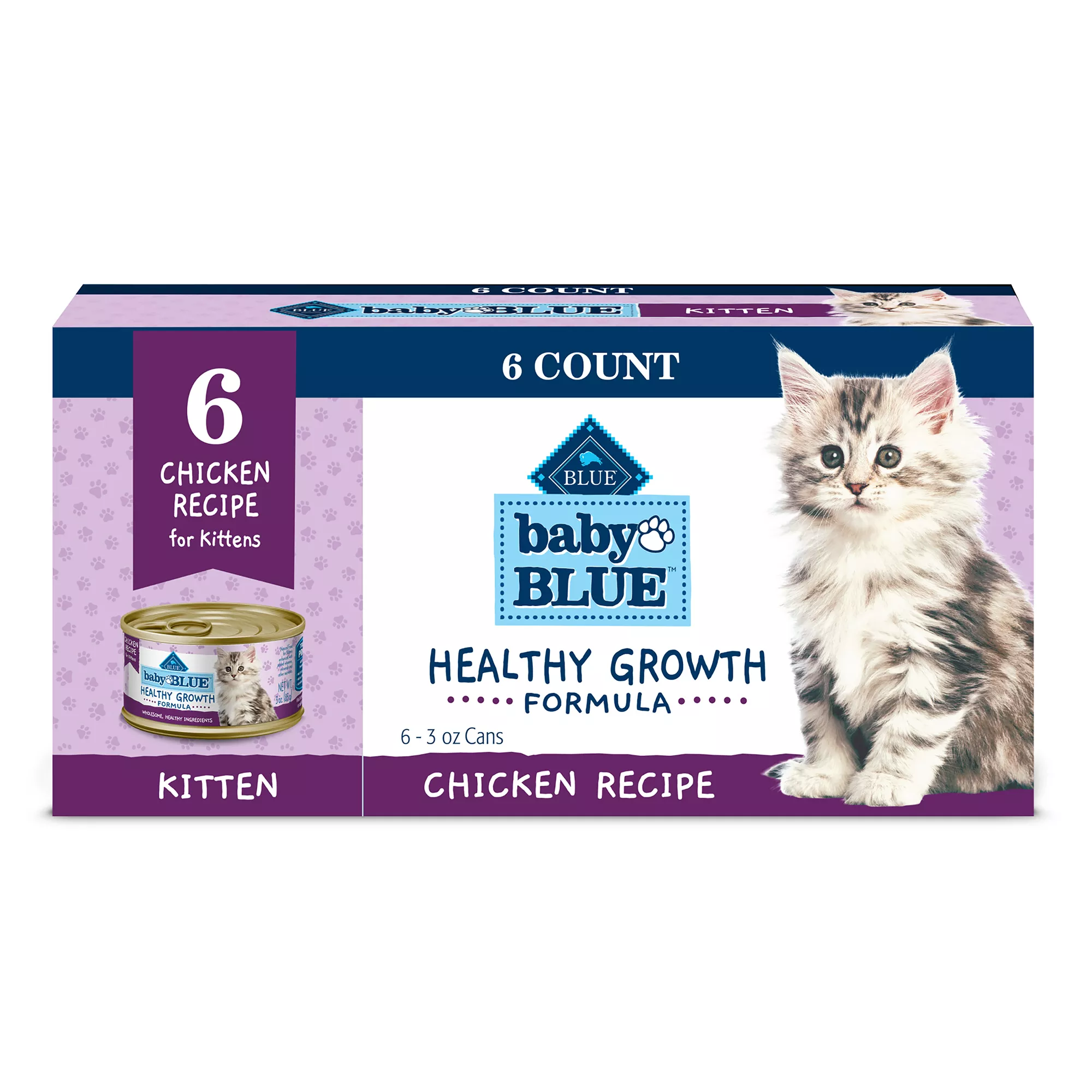 Blue Buffalo Baby BLUE Kitten Variety Pack Wet Cat Food - Chicken, 6 Count