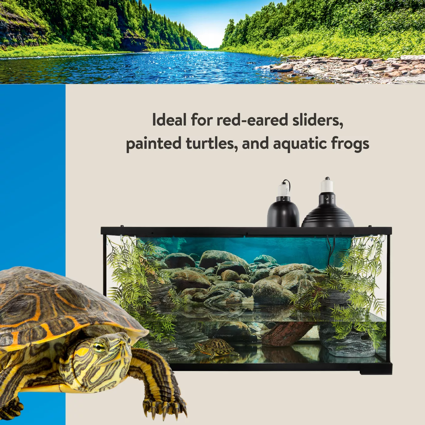 Aquatic turtle kit 40 gallon sale