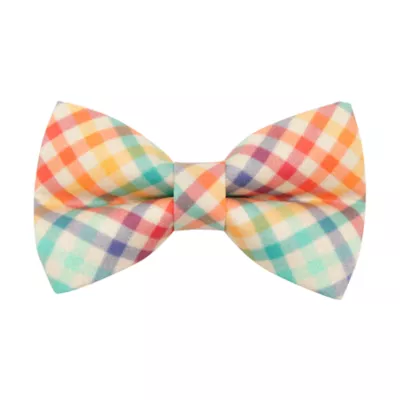 Product Made By Cleo® Golden Hour Rainbow Plaid Cat Bow Tie