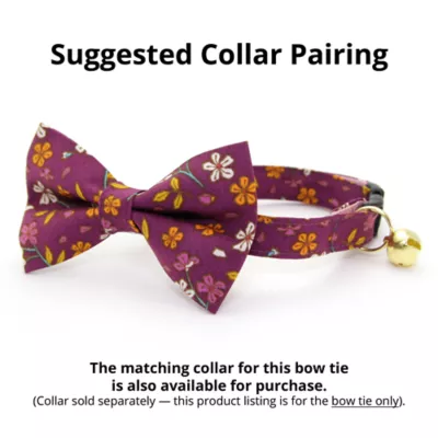 Product Made By Cleo® Spiced Plum Floral Cat Bow Tie