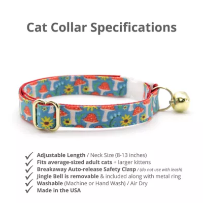 Product Made By Cleo® Magic Mushrooms Toadstool Breakaway Cat Collar
