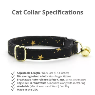 Product Made By Cleo® Noir Star Breakaway Cat Collar