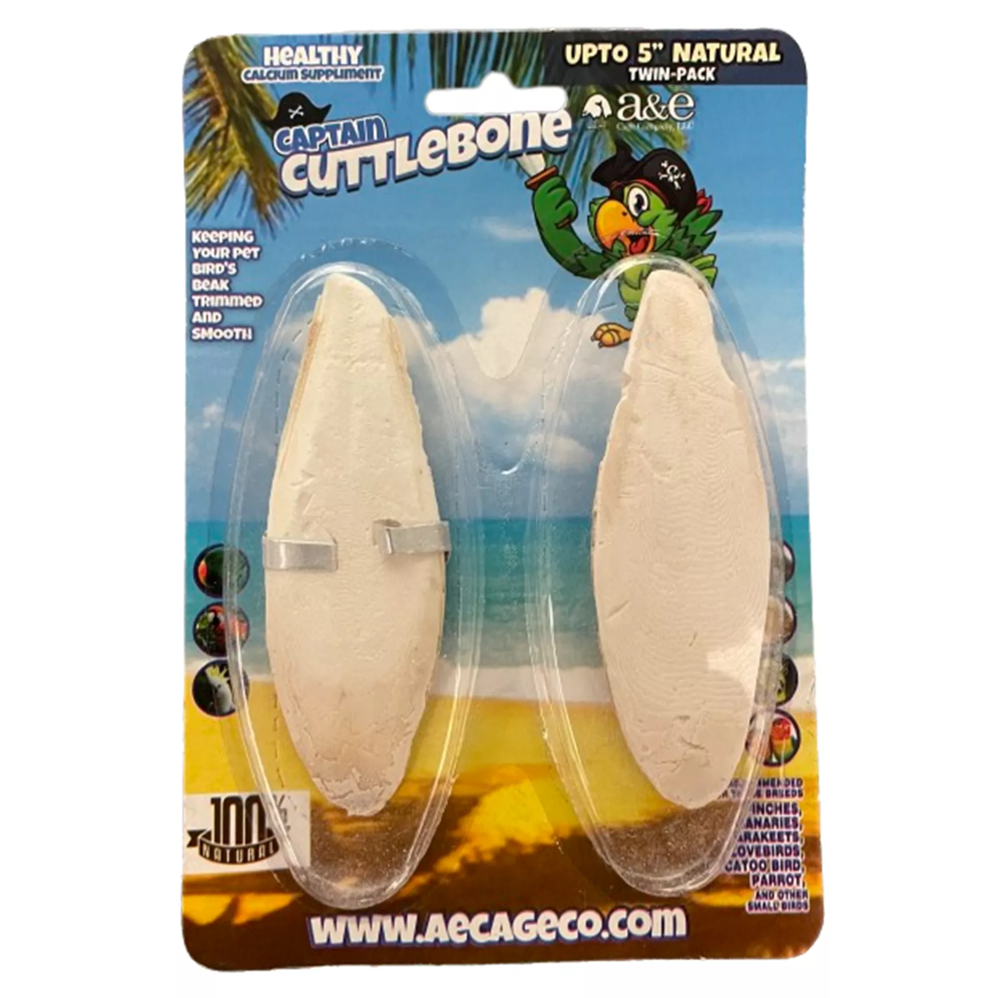 A&E Cage Company Natural 5" Cuttlebone 2 Pack