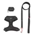 Sassy Woof Baby Got Black Dog Harness, Leash and Waste Bag Holder Bundle image thumbnail 1