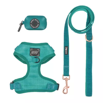 Product Sassy Woof Napa Dog Harness, Leash and Waste Bag Holder Bundle