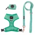 Sassy Woof Wag Your Teal Dog Harness, Leash and Waste Bag Holder Bundle image thumbnail 1