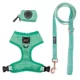Product Sassy Woof Wag Your Teal Dog Harness, Leash and Waste Bag Holder Bundle