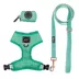 Sassy Woof Wag Your Teal Dog Harness, Leash and Waste Bag Holder Bundle image thumbnail 1