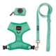 Product Sassy Woof Wag Your Teal Dog Harness, Leash and Waste Bag Holder Bundle