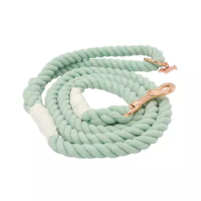 Product Sassy Woof Mint to Be Dog Rope Leash: 5-ft long