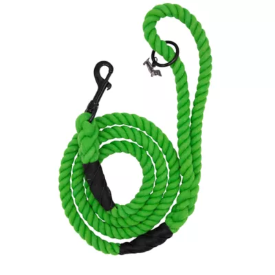 Sassy Woof Neon Dog Rope Leash: 5-ft long - Image 1