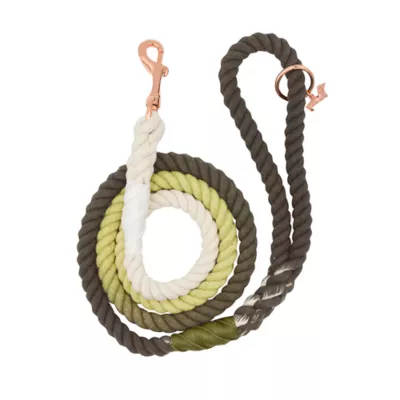 Product Sassy Woof Ombre Olive Dog Rope Leash: 5-ft long