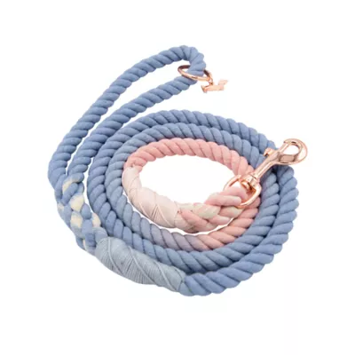 Product Sassy Woof Peony Dog Rope Leash: 5-ft long