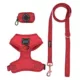 Product Sassy Woof Merlot Dog Harness, Leash and Waste Bag Holder Bundle
