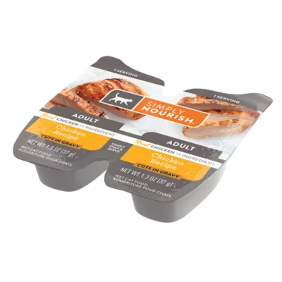 Product Simply Nourish® Adult Wet Cat Food - Cuts in Gravy, Split Cup, 2.65oz
