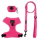 Product Sassy Woof Neon Dog Harness, Leash and Waste Bag Holder Bundle